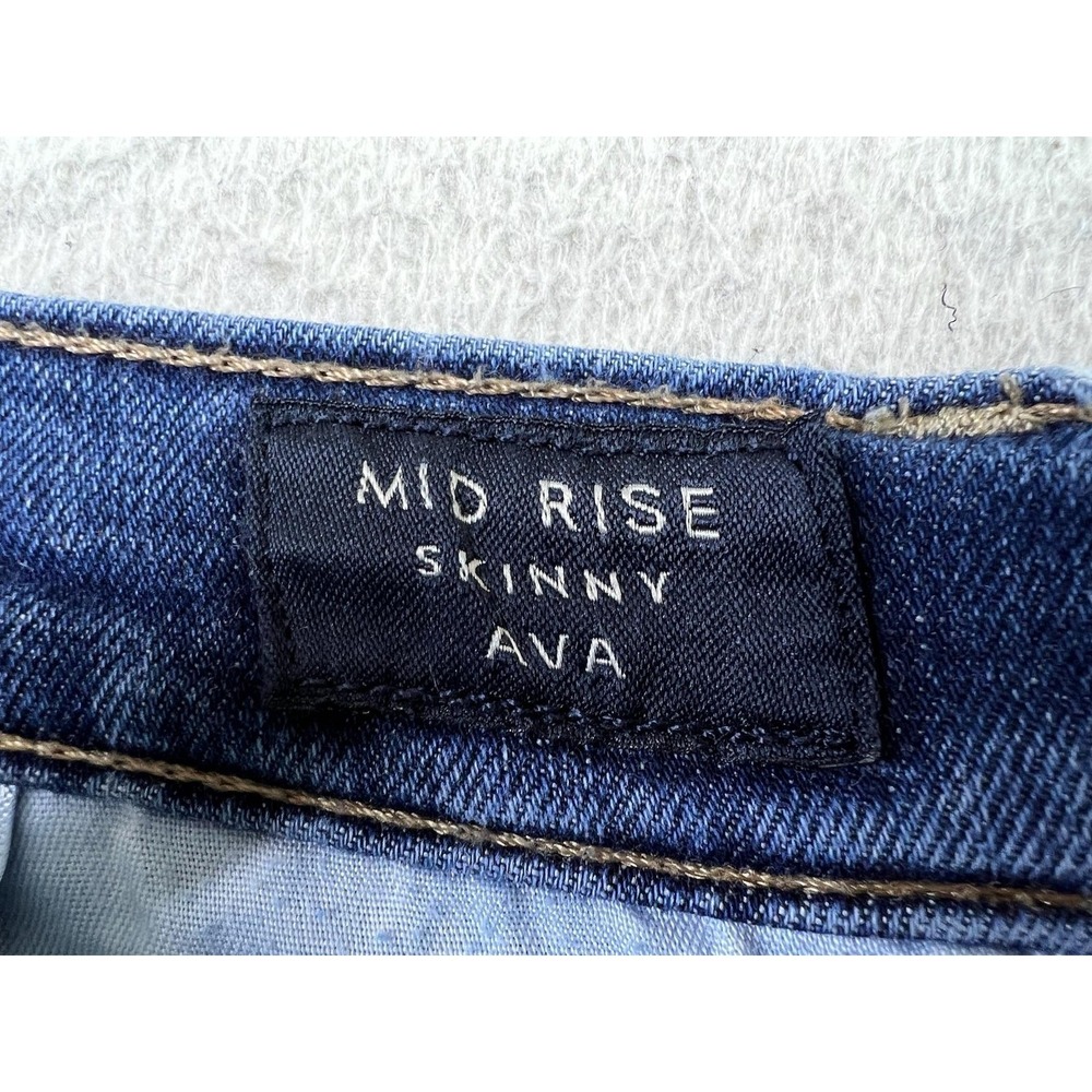 Lucky Brand Mid Rise Skinny Ava Ankle Jeans Womens 10/30 Blue Stretch Denim - Picture 9 of 16